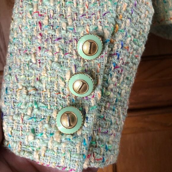 Bergdorf Goodman IMPASSE New York Double-Breasted Tweed Jacket Green - 4 - Picture 13 of 16